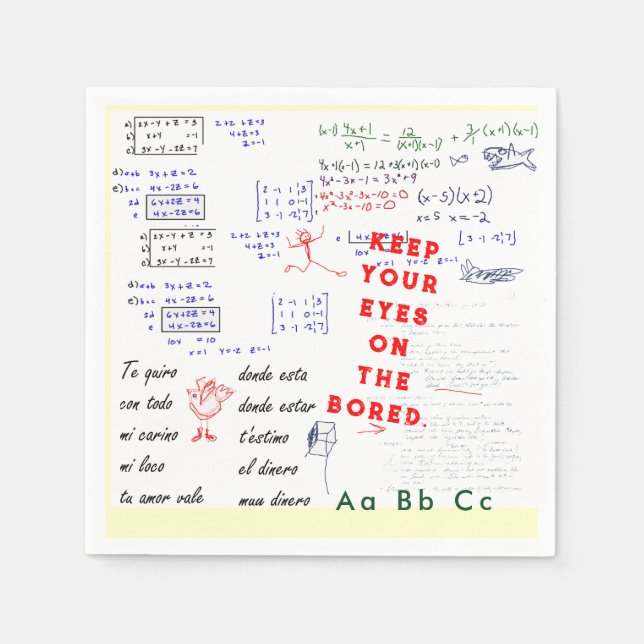 Lärarskola Party Luncheon Napkins Pappersservett (Framsidan)