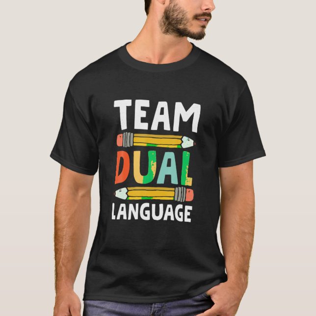 Lärarskola T Shirt med dubbla språk (Framsida)