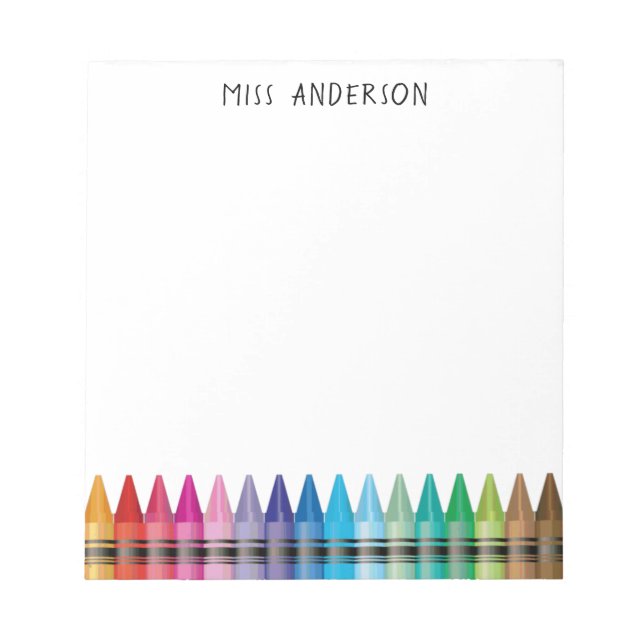 Lärarskolan Cute Rainbow Kritor Kindergarten Anteckningsblock (Framsida)