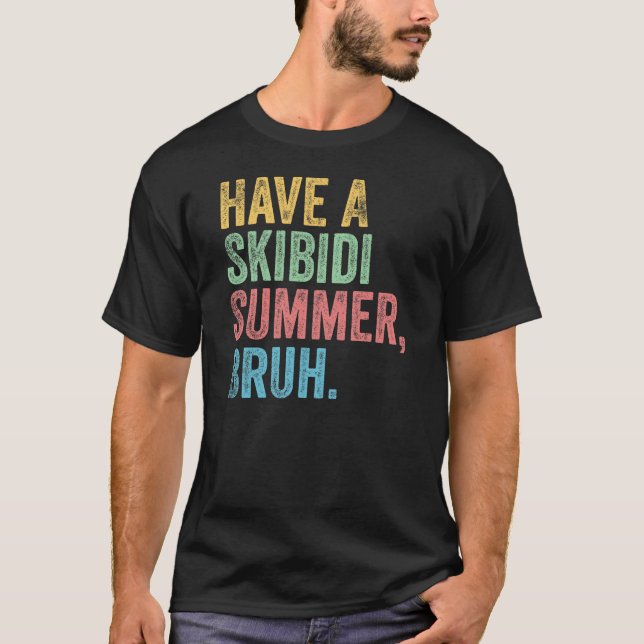 Lärarskolan i fjol har en Skibidi-sommarbruh T Shirt (Framsida)