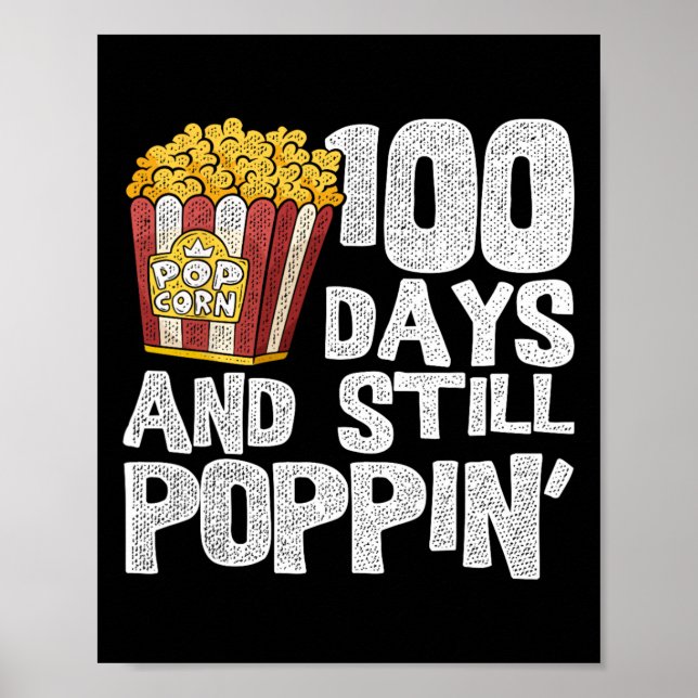 Lärarskolan Student Popcorn 100 dagar i skolan Poster (Framsidan)