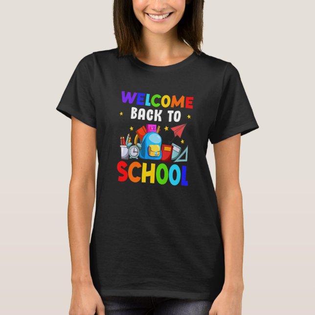Lärarskolan Välkommen Back to school T Shirt (Framsida)