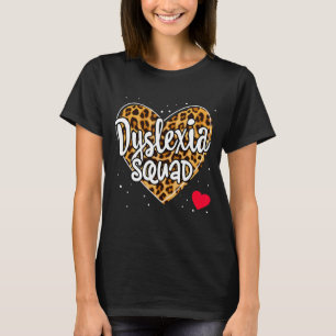 Lärarskolesupport - läsa Dyslexia Squad Thad T Shirt