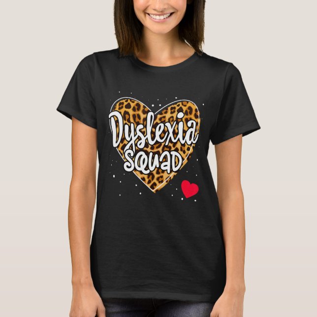 Lärarskolesupport - läsa Dyslexia Squad Thad T Shirt (Framsida)