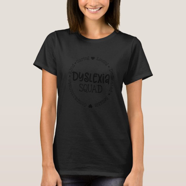 Lärarskolesupport - läsa Dyslexia Squad Thad T Shirt (Framsida)