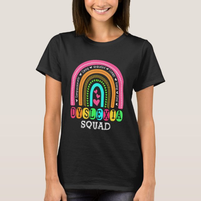Lärarskolesupport - läsa Dyslexia Squad Thad T Shirt (Framsida)