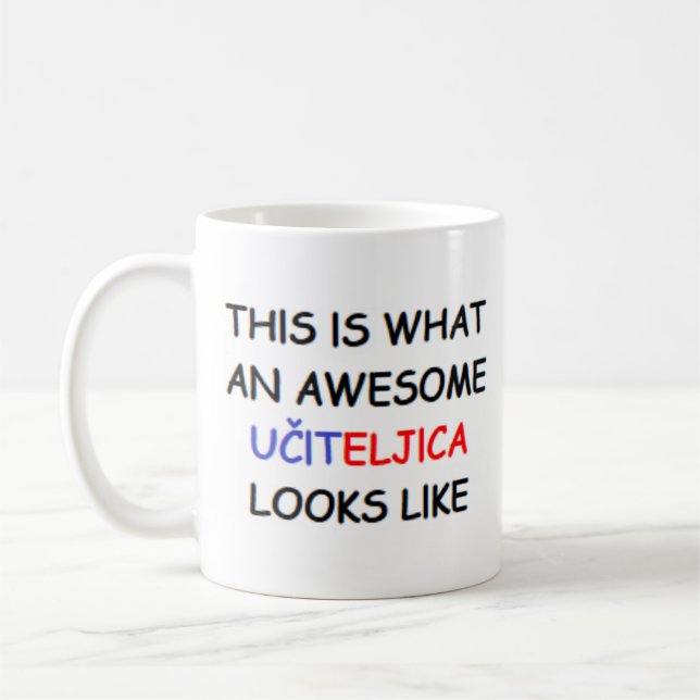 Lärarslärare uciteljica, fantastisk kaffemugg (Vänster)