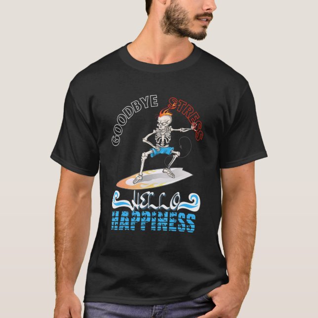 Lärarsommaren Stressa Hej Happity End T Shirt (Framsida)