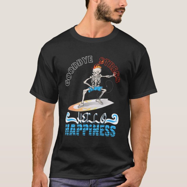 Lärarsommaren Stressa Hej Happity End T Shirt (Framsida)
