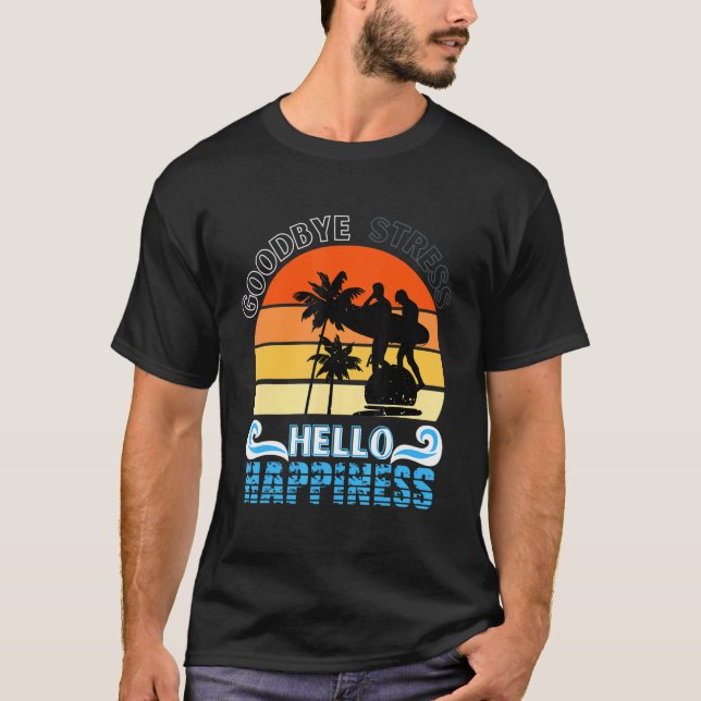 Lärarsommaren Stressa Hej Happity End T Shirt (Framsida)