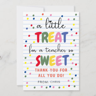 Lärarsött Märkre, läraruppskattning Tack Kort