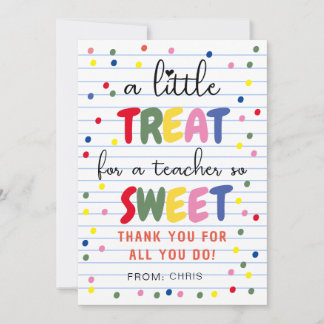 Lärarsött Märkre, läraruppskattning Tack Kort