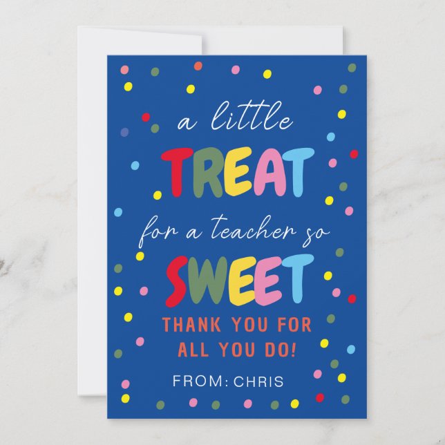 Lärarsött Märkre, läraruppskattning Tack Kort (Framsida)