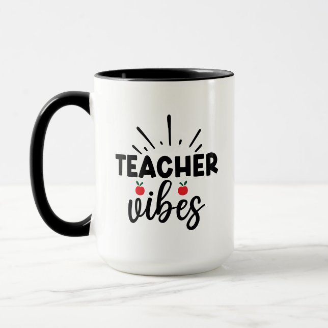 Lärarstämning Wordart Mugg (Vänster)