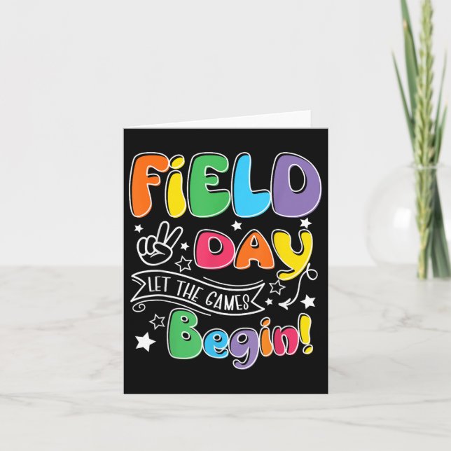 Lärarstudent Fältdag Låt spelen börja Fält Kort (Framsida)