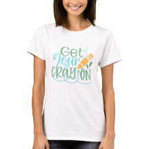 Lärarsuperhjältar får din Cray-on-vita T-Shirt