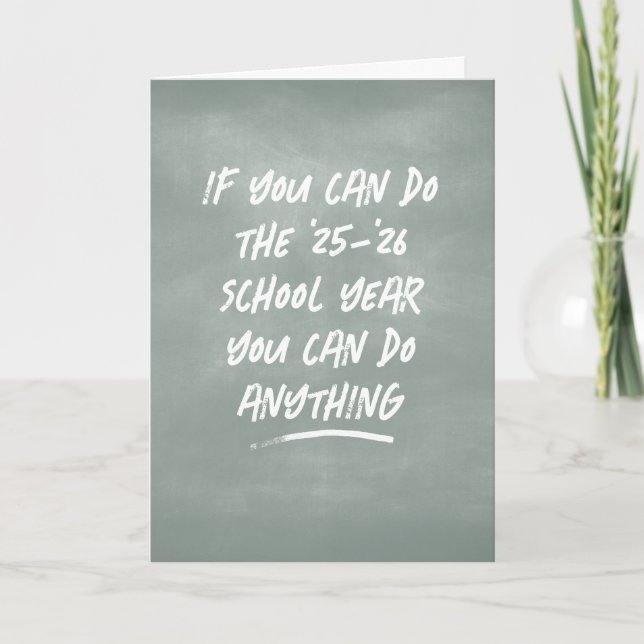 Lärartack för det fina skolåret kort (Framsida)