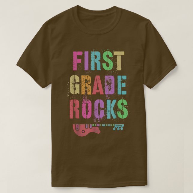 Lärarteamet Rockstar FIRS KLASS 1:a STEN Student T Shirt (Design framsida)