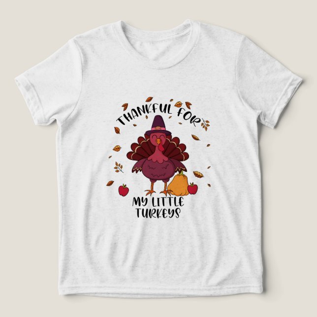 LärarThanksgiving som är tacksam för min lilla tur T Shirt (Design Framsida)