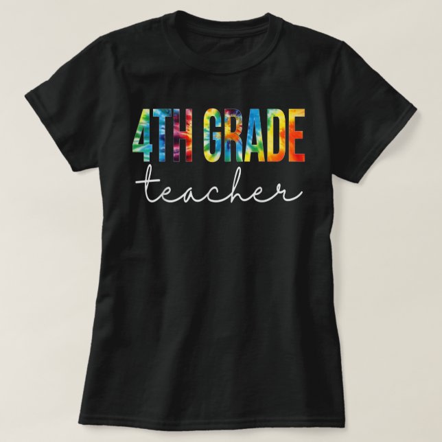 Lärartid, färgvärdering, Klass 4:e dag tillbaka ti T Shirt (Design framsida)