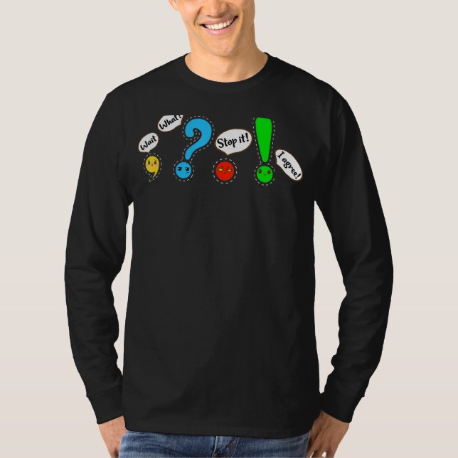 Lärartid för Grammar-interpunktion Engelska Lärare T Shirt (Framsida)