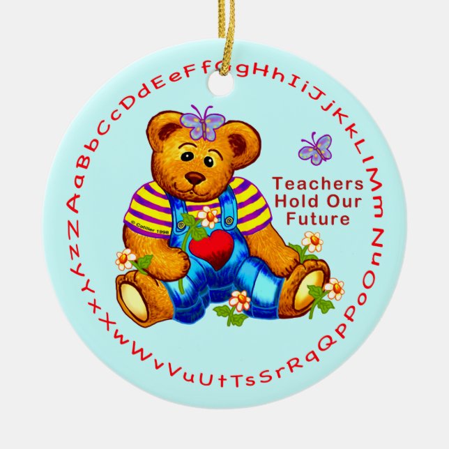 Lärartid - framtid julgransprydnad keramik (Framsidan)