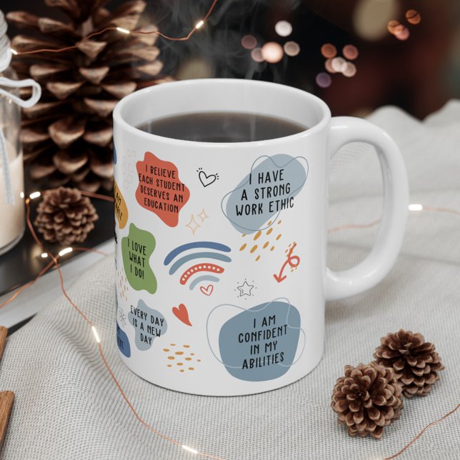 Lärartjänster Kaffemugg (Teacher Affirmations, daily affirmations, teacher gift, gift for teacher, teacher affirm)