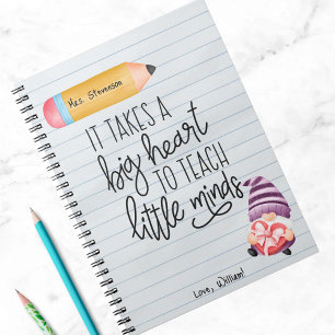 Lärarupplevelse med hjärta anteckningsbok