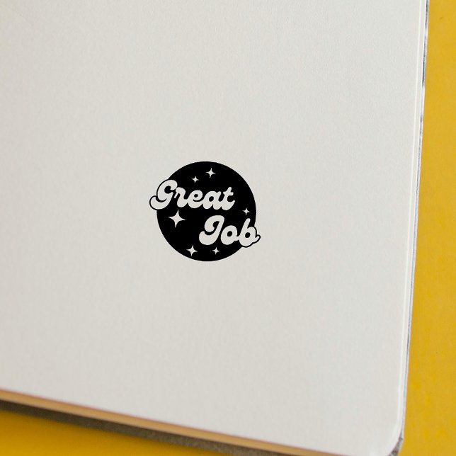 Läraruppmuntran, Underbart jobb Back to school Stämpel (Teacher Encouragement Great Job Back To School Rubber Stamp)