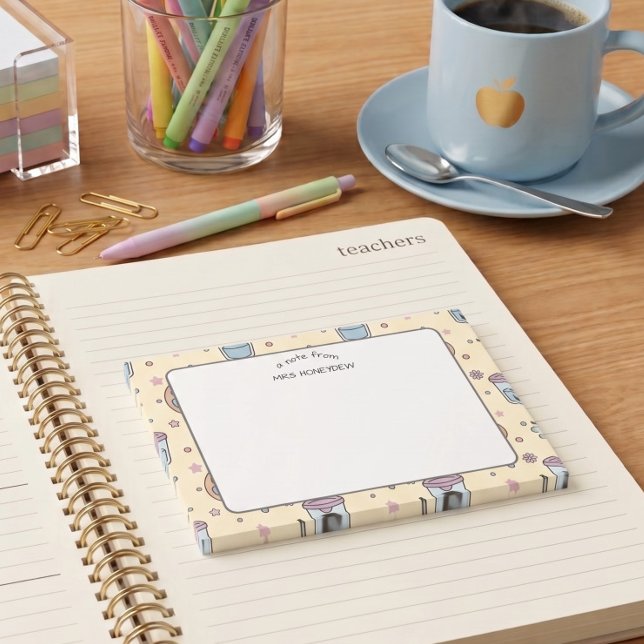 Läraruppskattande konsttillbehörsmönster  post-it block (Skapare uppladdad)