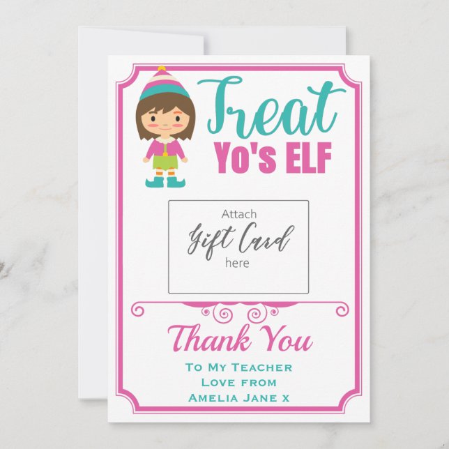 Läraruppskattat Treat You'sELF GiftCard Holder (Framsida)