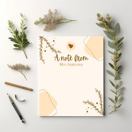 Läraruppskattning Boho Botanical Anpassningsbar Anteckningsblock