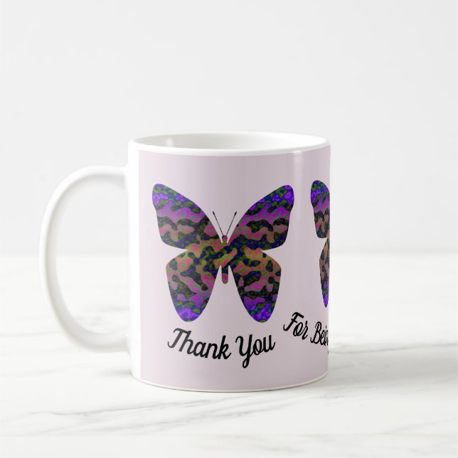 Läraruppskattning Bright Butterfly Tack Kaffemugg (Vänster)