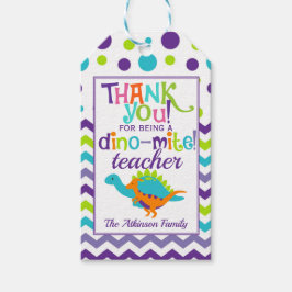 Läraruppskattning Dinosaur Dino-Mite Tack Presentetikett