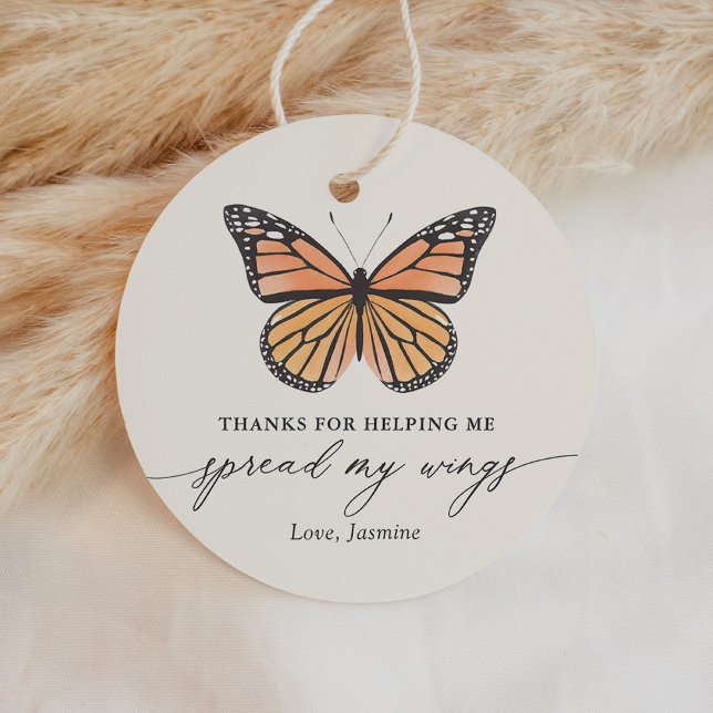 Läraruppskattning för fjäril gåvor etiketter (Skapare uppladdad)
