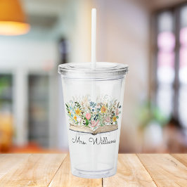 Läraruppskattning för vattenfärgen Bok Flower Blom Take Away Mugg