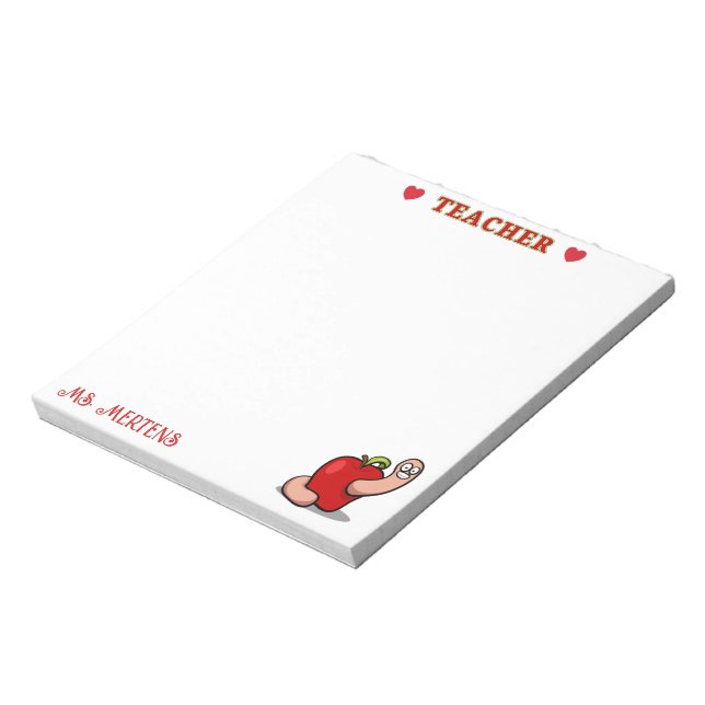 Läraruppskattning Mask i Apple Add Namn Anteckningsblock (Roterad)