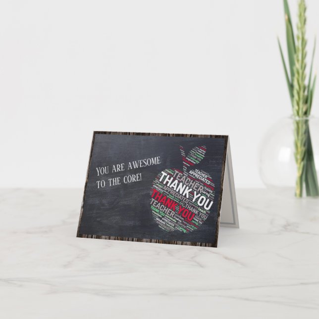 Läraruppskattning, Ord Cloud - tackkort (Framsida)