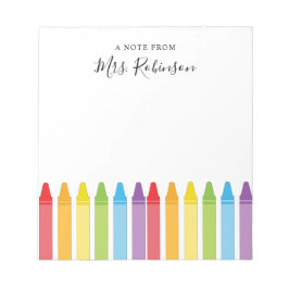 Läraruppskattning Rainbow Crayon Anteckningsblock