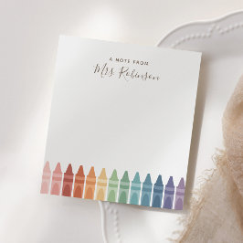 Läraruppskattning Rainbow Crayon Anteckningsblock
