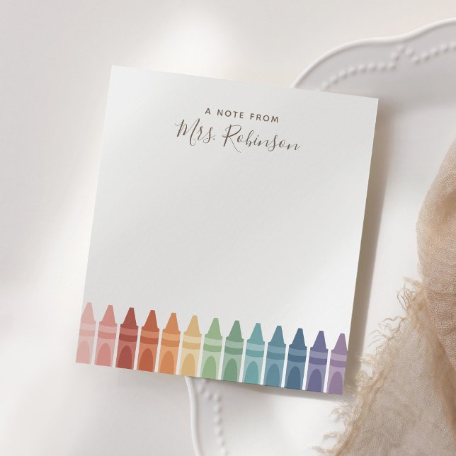 Läraruppskattning Rainbow Crayon Anteckningsblock (Skapare uppladdad)