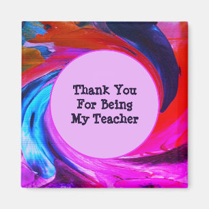 Läraruppskattning Tie Dye Classroom Tack Magnet