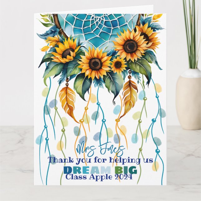 Läraruppskattningsdröm catcher fingeravtryck kort (Framsida)