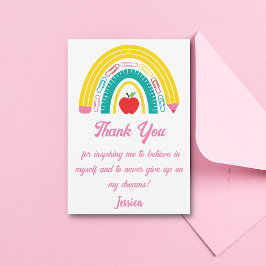 läraruppskattningsfärg för regnbåge, skript för ro tack kort