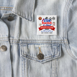 Läraruppskattningsvecka All Star School Namn Knapp