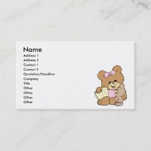lärarutbildning i baby nalle visitkort