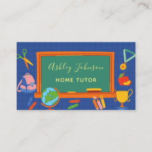 Lärarutbildning i Chalkboard Blackboard Home Tutor Visitkort