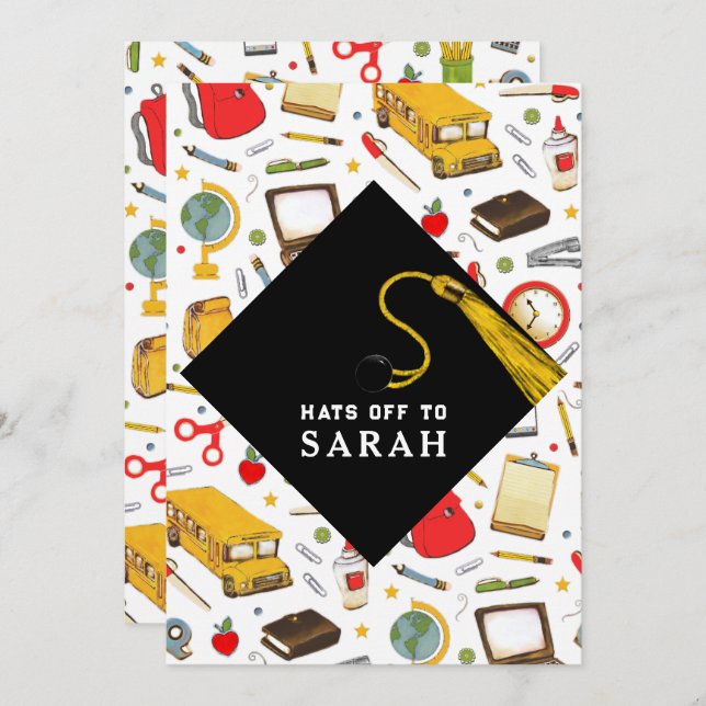 Lärarutbildning, större Studentfest Inbjudningar (Fram/baksida)