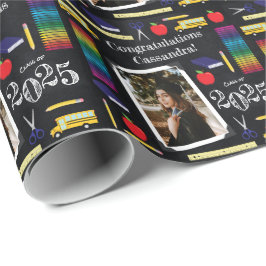 Lärarutbildning Studenten Chalkboard Porträtt Presentpapper