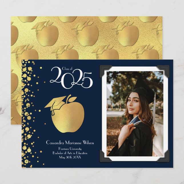 Lärarutbildningsflottan Studenten avisering Inbjudningar (Fram/baksida)